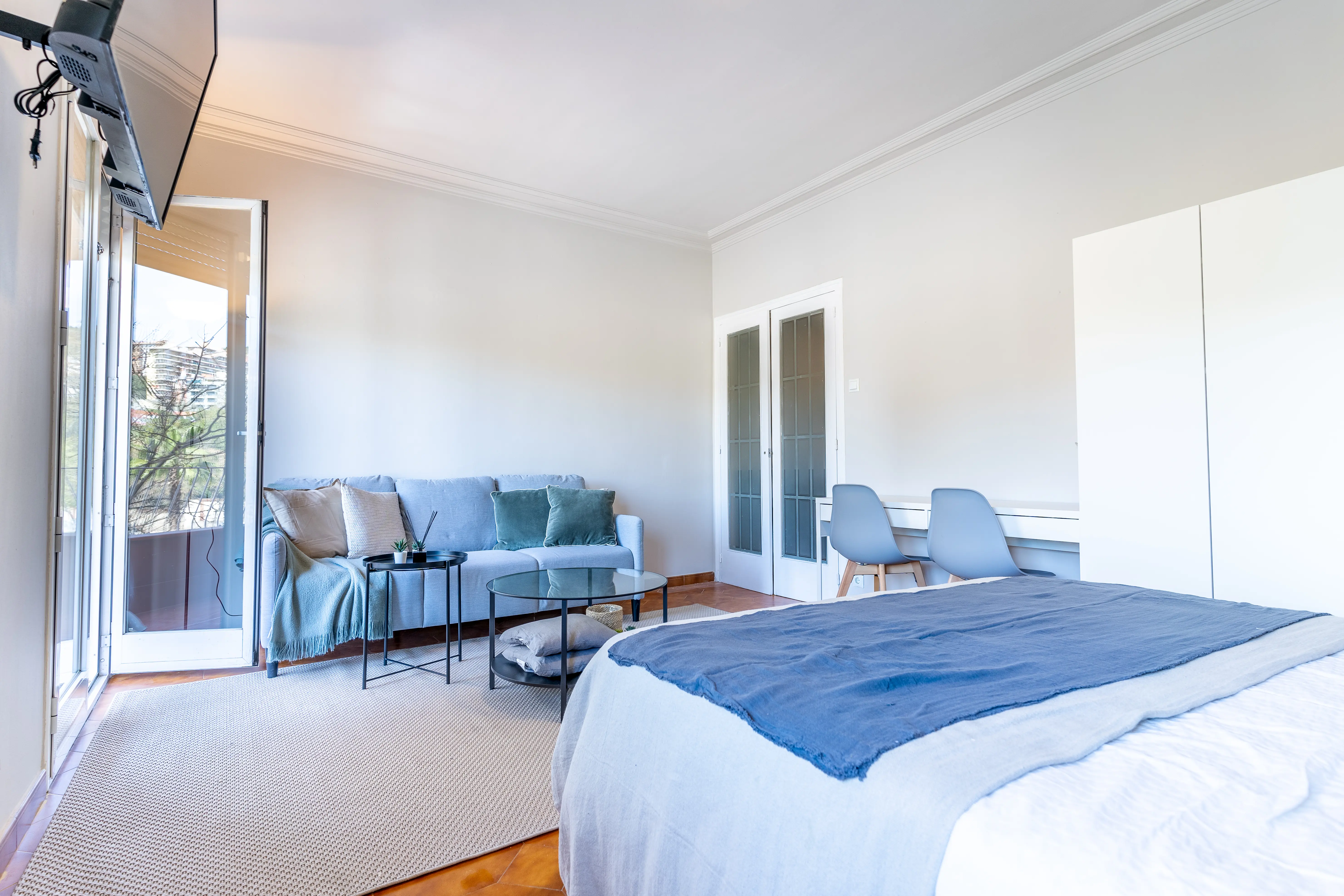 Habitación doble en Gràcia